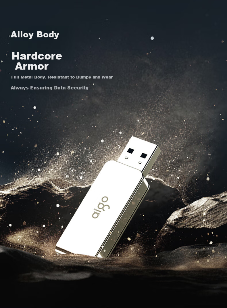 Aigo 256GB USB3.2 Gen 1 Flash Drive, High-Speed 150MB/s U331, for Business Learning, Computer Office Bidding, Car Use, Indicator Light, Large Capacity, Portable USB Drive 8