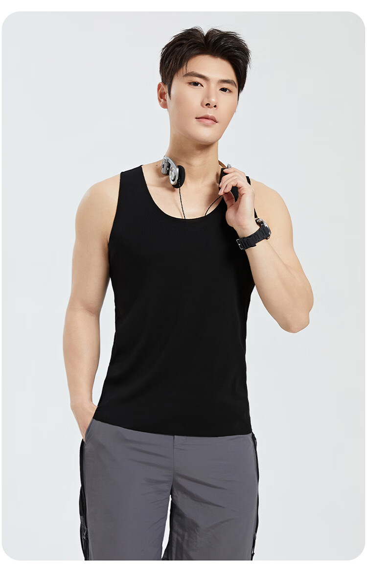 Langsha Modal Men's Sleeveless Breathable Undershirt Anti-Mite Sports Fitness Tank Top 2026 Summer New Arrival 21