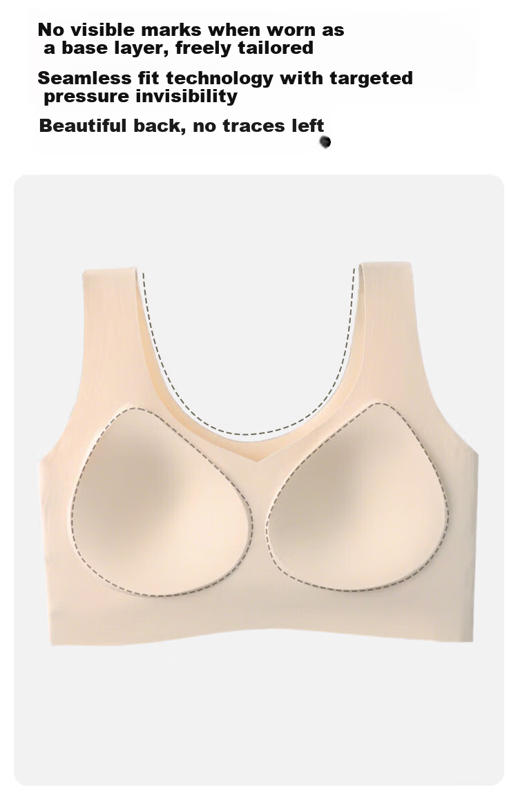 Modal 2-Pack Seamless Wireless Bra with Fixed Latex Cups, Tank Top Style, Push-Up Sports Bra in Nude Pink 8