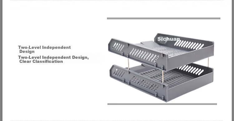 Guangbo Three-Tier Metal File Tray/Document Rack/Office Storage Multi-Layer File Organizer Desktop File Holder WZ9305 6
