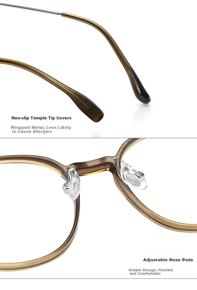LOHO Photochromic Prescription Sunglasses Ultra-Light Brown UV Protection Optical Glasses 14