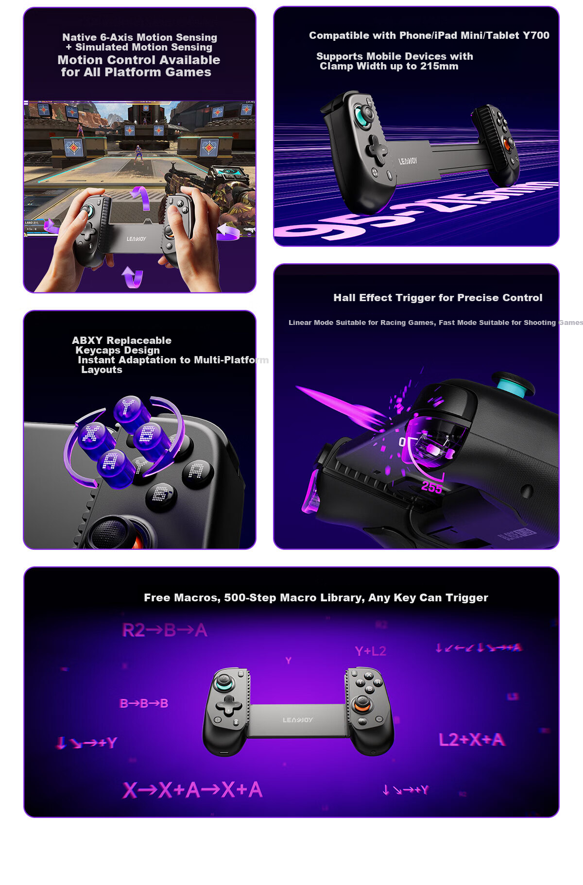 Leadjoy Wind Blade Plus Stretch Gaming Controller Compatible with Streaming PC Android iOS Tablet Nintendo Switch Motion Sensor Pokémon ZA 3