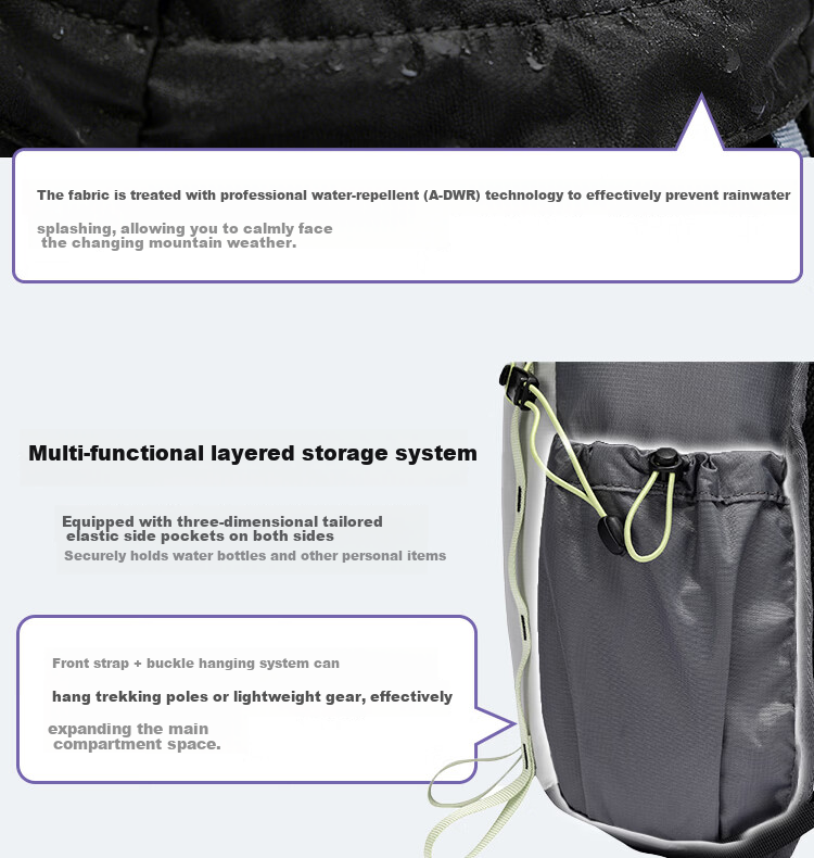 Anta Fan Zhendong Edition Baichuan TT12 Outdoor Backpack Lightweight Water-Resistant Easy-Care Hiking Mountaineering Shoulder Bag 9