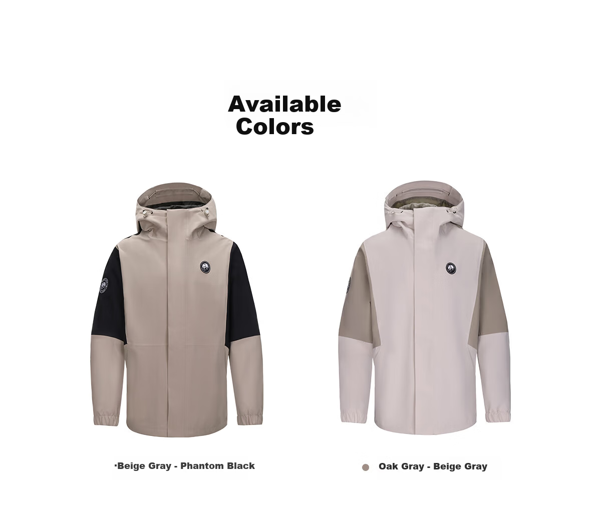 CAMEL Panda Windbreaker, Outdoor Waterproof Breathable Windproof Color-Block Autumn Hiking Jacket, Cycling Wear, Unisex Style 8640 30
