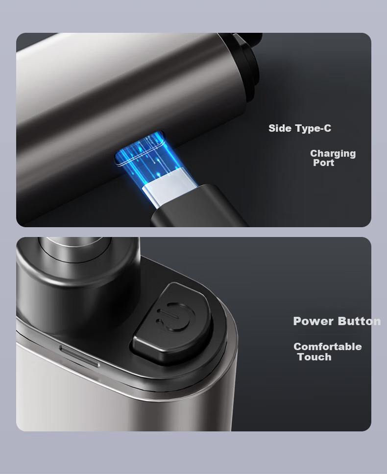 AUX Men's Portable Electric Nose Hair Trimmer Eyebrow Shaver Grooming Tool Birthday Gift for Boyfriend 20