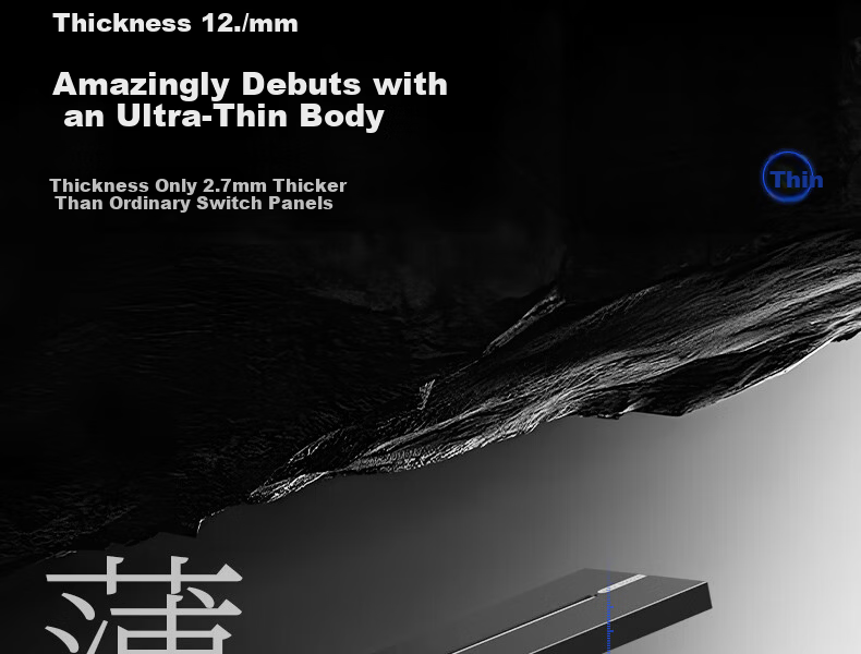CHNT Track Socket Surface Mounted No-Drill Wall Rail Socket Ultra-Thin Phantom Adapter Xuanwu Gray 6