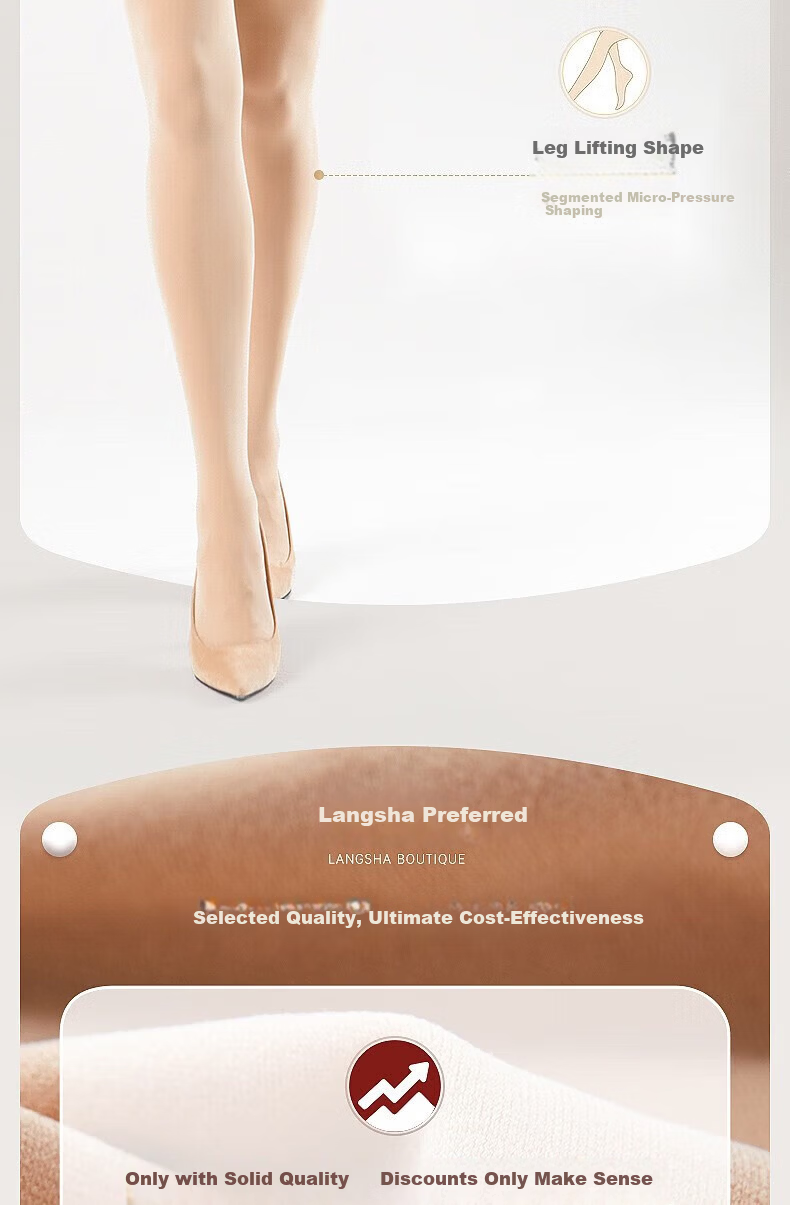 Langsha Women's Leggings Beautiful Leg Silk Stockings Bare Leg Magic Spring Autumn Nude Velvet Tights Plus Size Outerwear 3
