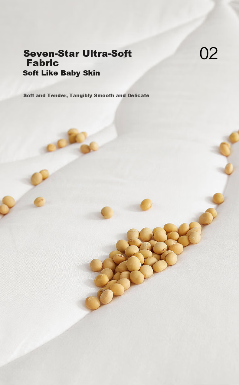 LUOLAI Home Textiles Quilt Duvet Insert Class A Antibacterial 50% Soy Protein Fiber Spring And Autumn Comforter 220*250cm Approximately 5.3 Ji 7