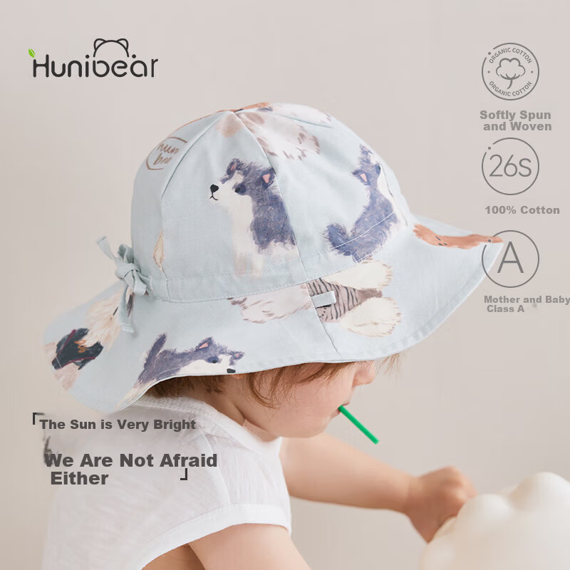 Happy Little Bear Baby Spring Summer Cotton Hat Baby Fisherman Hat Summer Sunshade Hat Newborn Sun Hat
