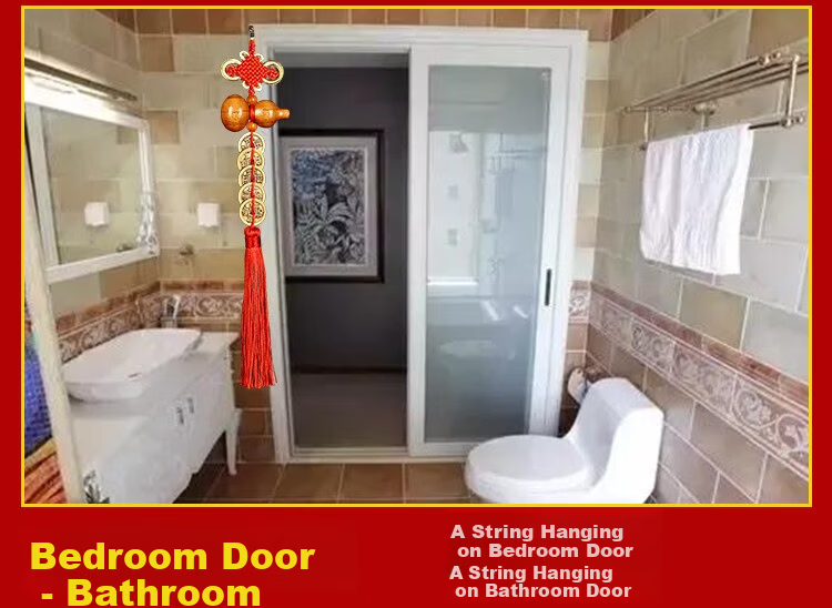 Feng Shui Pavilion Five Emperor Coins Door-to-Door Hanging Peach Wood Gourd Copper Coin Decoration for Main Door Bedroom Bathroom 6