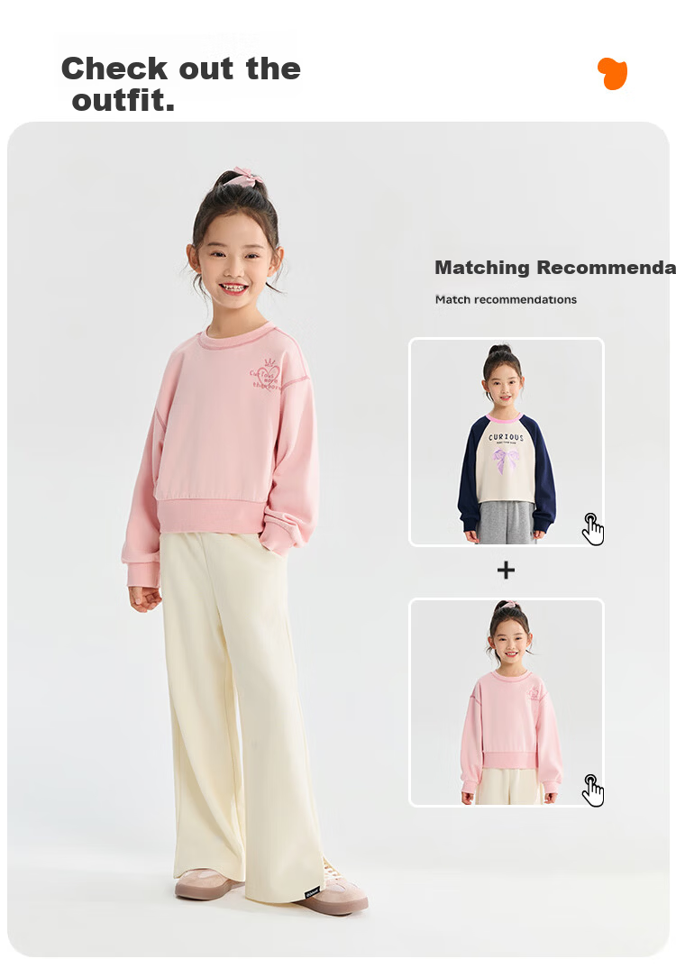 QQ DUCK Kids Girls Wide Leg Pants Casual Trousers Black Size 140 7