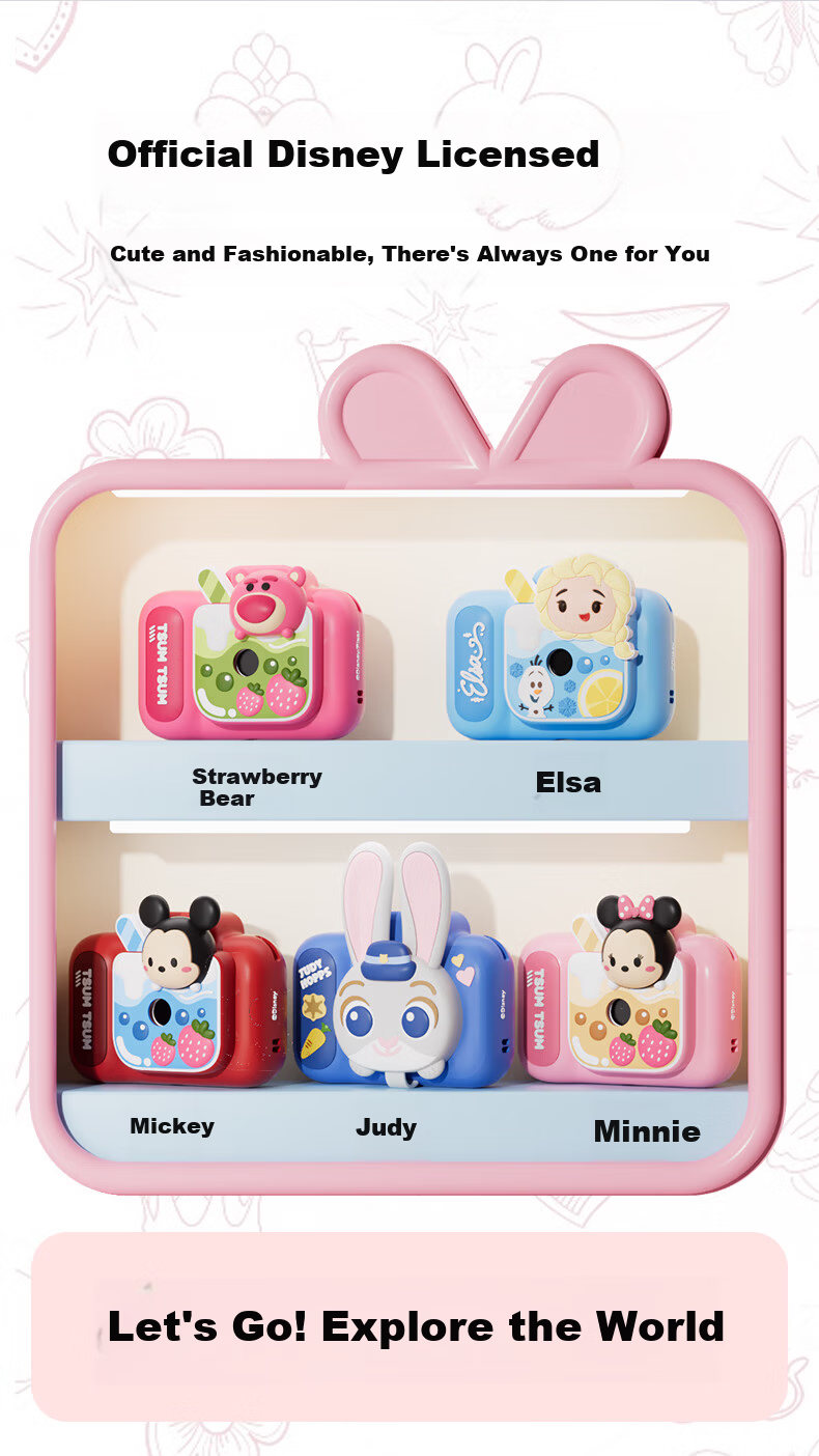 MAQUCC Disney Kids Camera Minnie 32GB for Girls Ages 6-14 Birthday Gift Student Practical Premium Souvenir K78 3