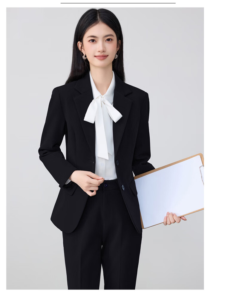 Chaoxu White Long Sleeve Bow Tie Shirt Women's Professional Slim Fit Elegant Casual Blouse 24