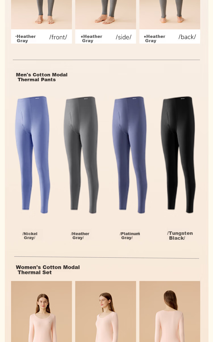 MiiOW Women's Thermal Underwear Set Autumn Winter Basic Warm Long Johns and Top 20