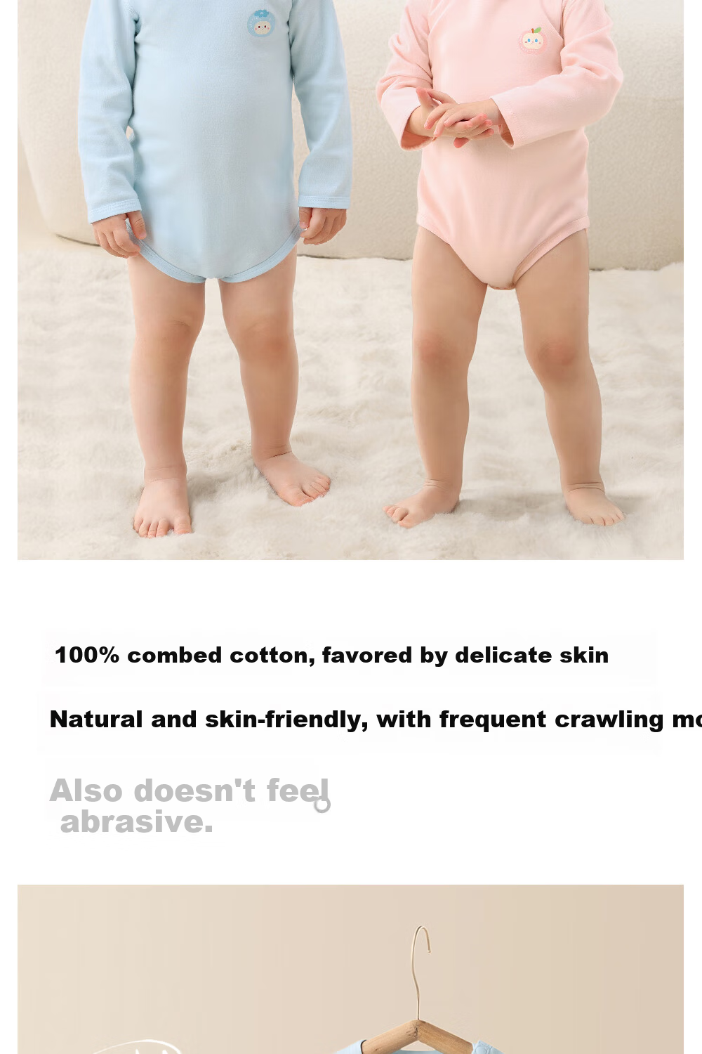 Betis Baby Clothes Skin-Friendly New Autumn Pure Cotton Infant Long Sleeve Bodysuit Warm Baby Romper Pajamas 5