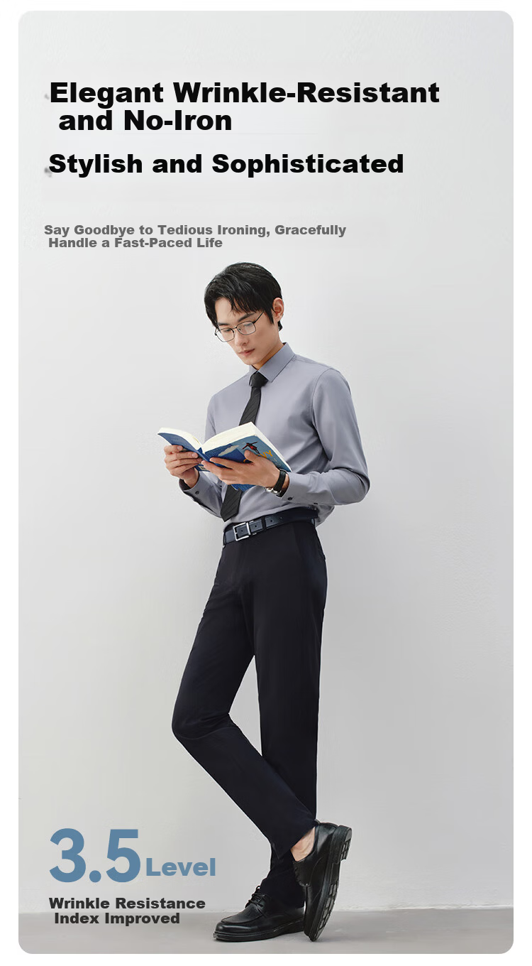 JD Jingzao Premium Mulberry Silk Men's Casual Pants Thin Spring Business Straight Trousers Black 36 6