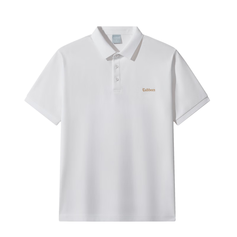 CABBEEN 200G Sorona Cooling Pique Polo Shirt Men Rose Design 2026 Summer Breathable Short Sleeve Polo Shirt