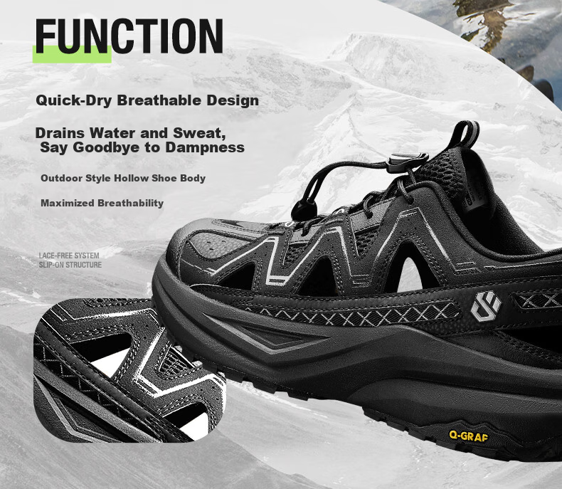 Jordan Men's Summer New Slip-On Water Shoes Lightweight Breathable Outdoor Hollow Casual Sneakers 3