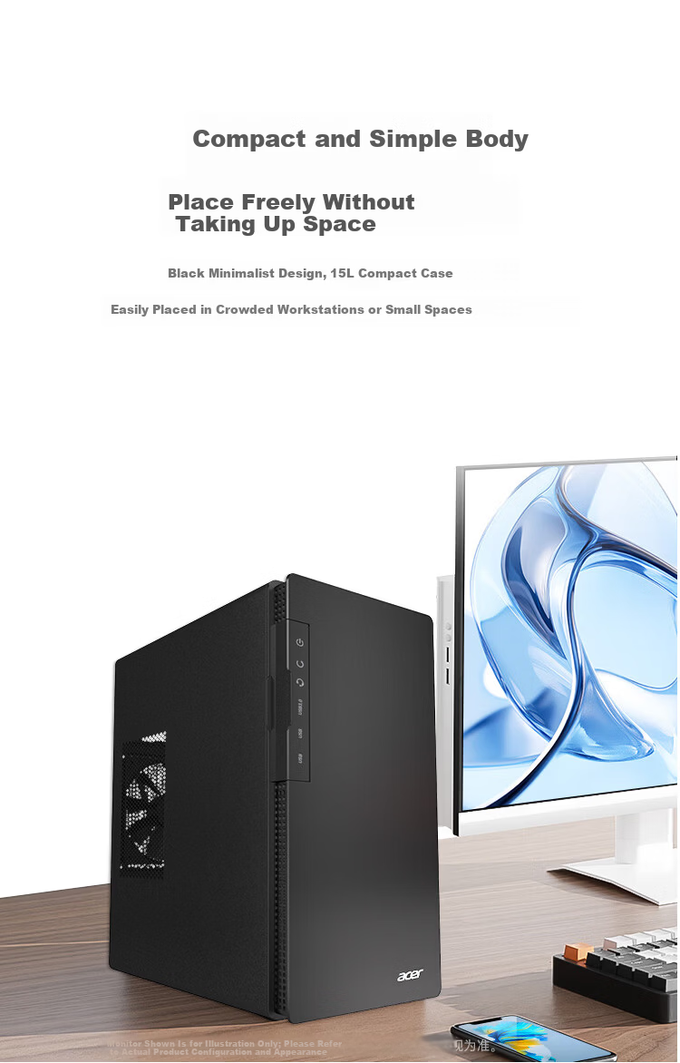 Acer Shadow Knight Desktop PC Office Host (12th Gen Core i5-12400F, 16GB RAM, 512GB SSD + 4TB HDD, 4GB Dedicated Graphics) 24.5-inch 6