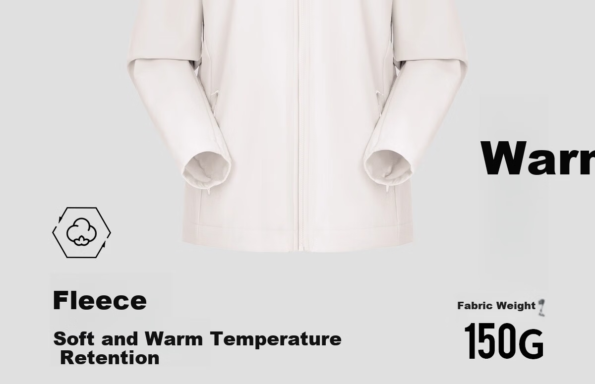 Camel Women's Softshell Jacket Windproof Waterproof Fleece Lined Warm Anti-Static Hooded Jacket for Men 10