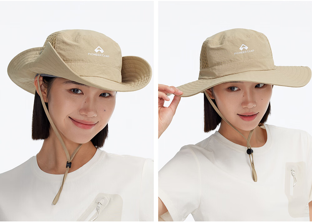 Pioneer Camp Unisex Fisherman Hat Outdoor Wide Brim Sun Hat Summer New Fishing Mesh Breathable Quick-Dry Sun Protection Cap 11