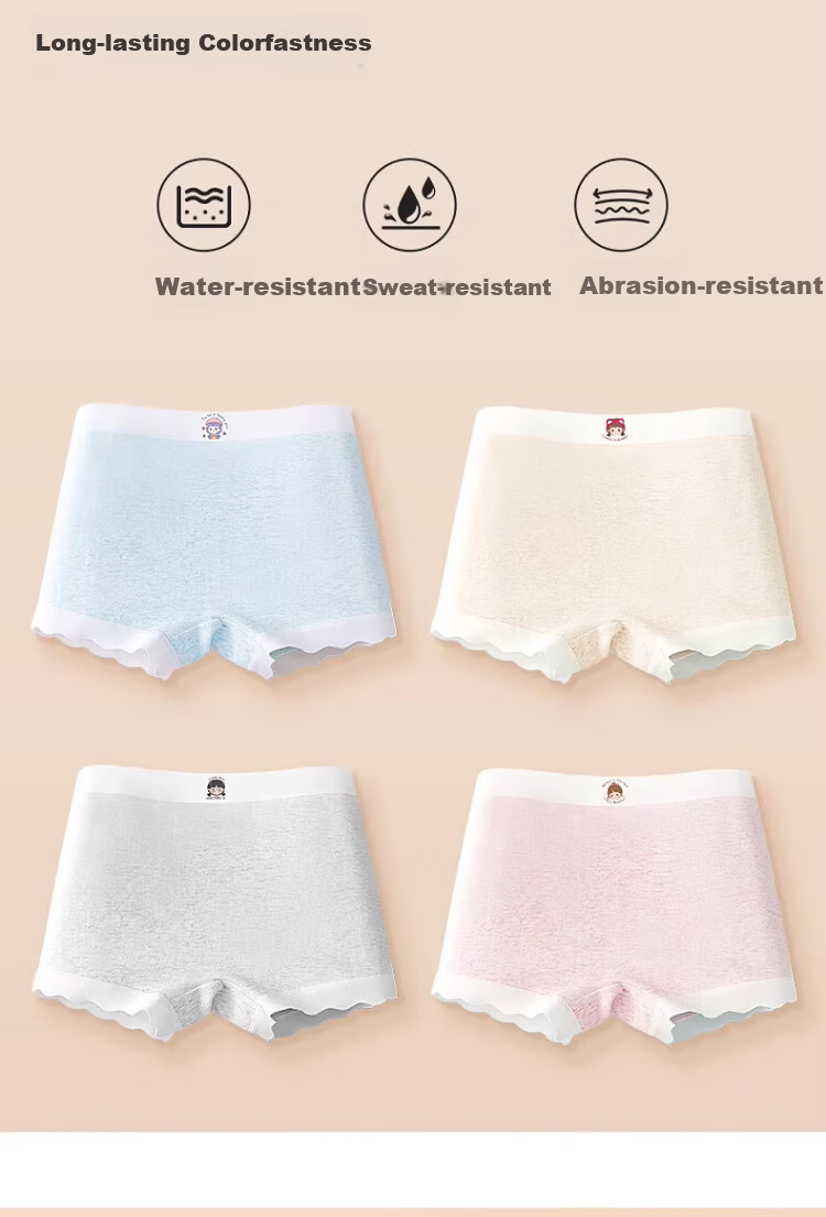 Langsha Girls' Cotton Underwear Children's Boxer Briefs Toddler Girls 2025 New Pure Cotton Triangle Developmental Big Kids Four-Point Shorts 7
