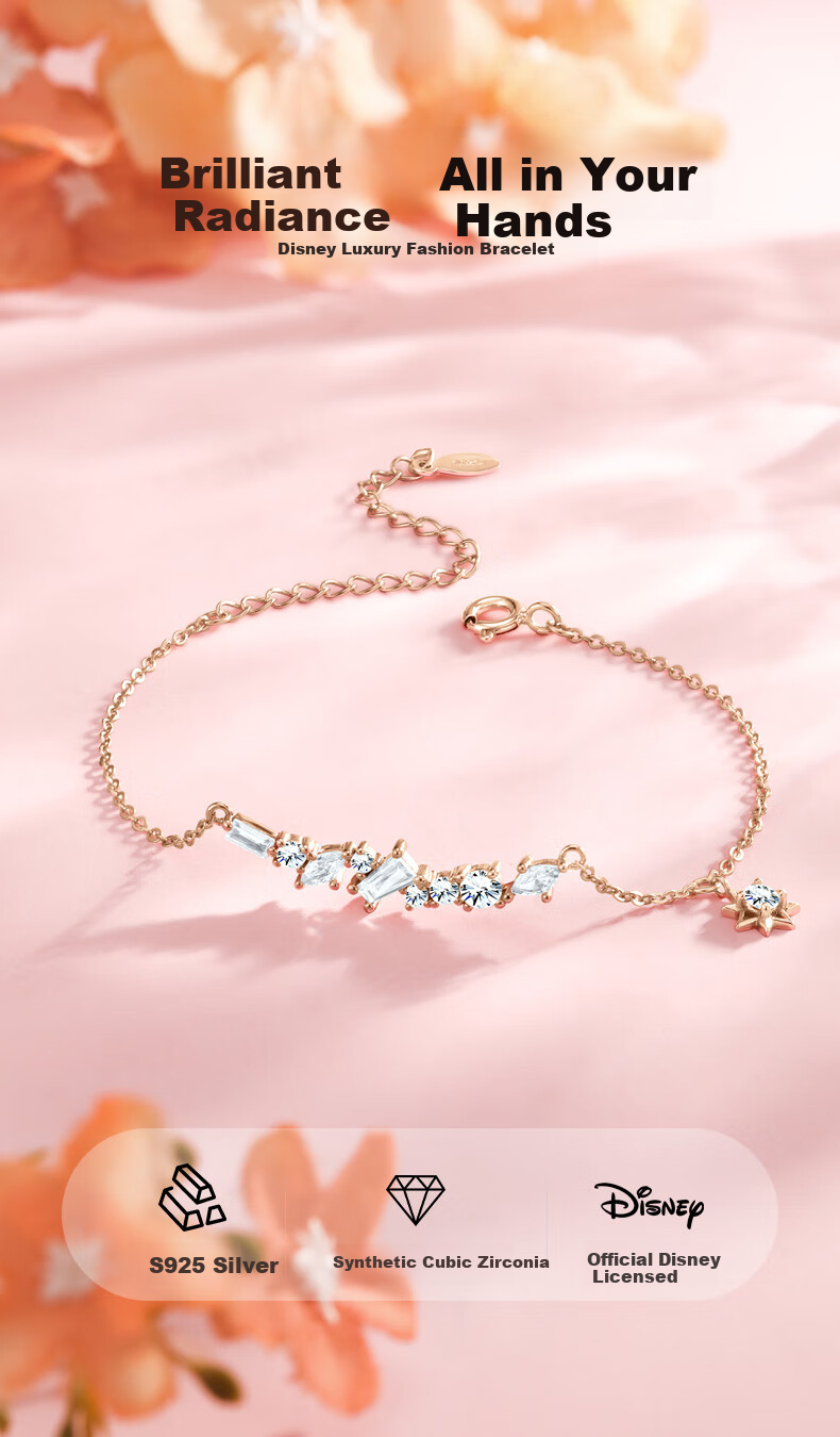 Disney Star Reflection Bracelet 925 Silver Luxury Birthday Gift for Girlfriend 38 Women's Day Gift 1