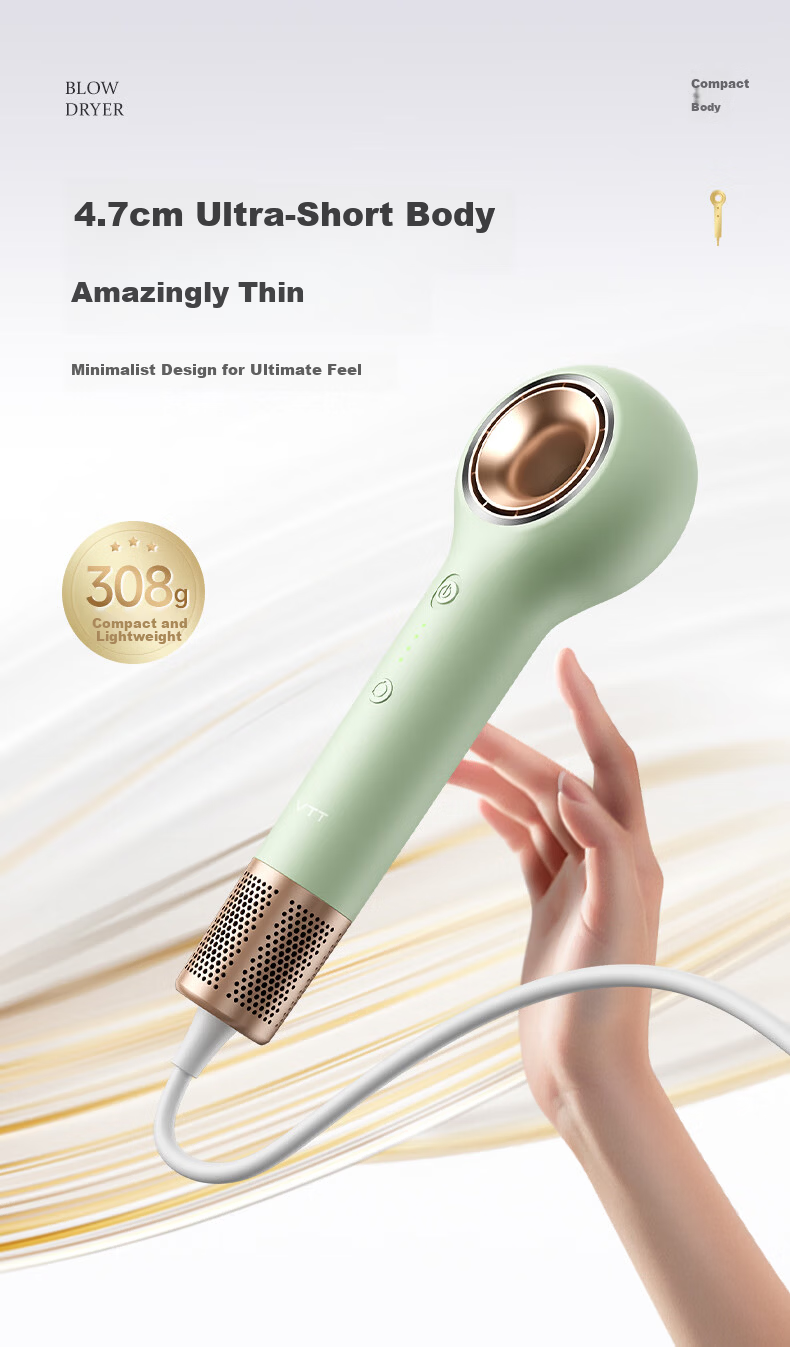 VTT Germany Lollipop High-Speed Hair Dryer Home Silent Negative Ion High Power Hair Protection Quiet Low Noise Birthday Gift 5