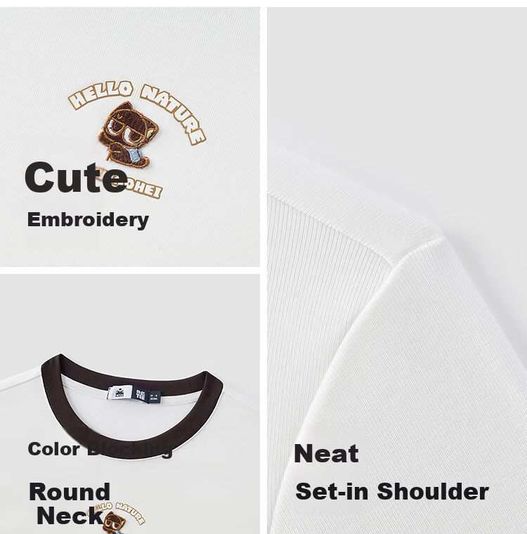 Semir Cooling T-Shirt | Luo Xiaohei Short Sleeve T-Shirt for Women Summer Short Color-Block Slim Fit Shoulder 2026 Top 109326100015 5