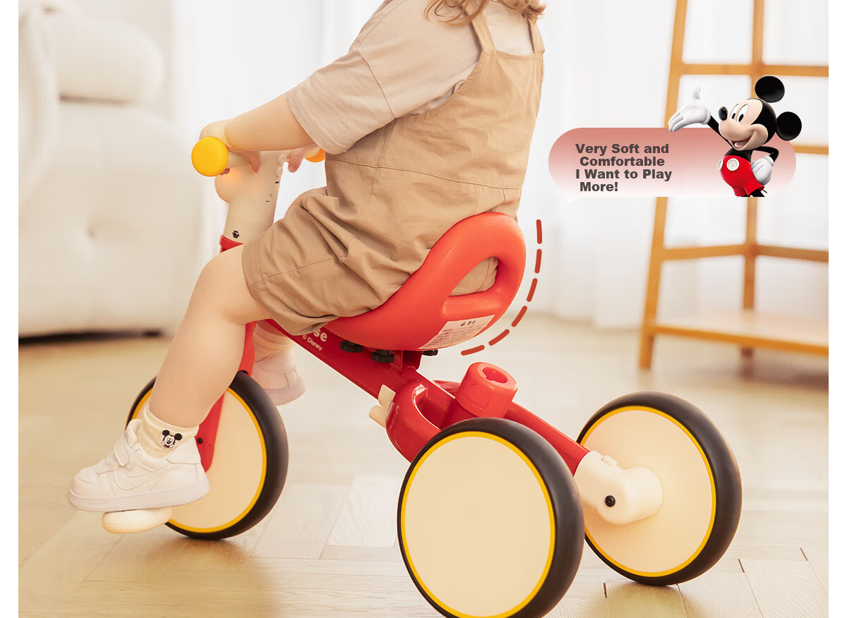 DISNEY Kids Tricycle Balance Bike 1-3-6 Years Toddler Pedal Bicycle Baby Birthday Gift Walker Push Bike 26