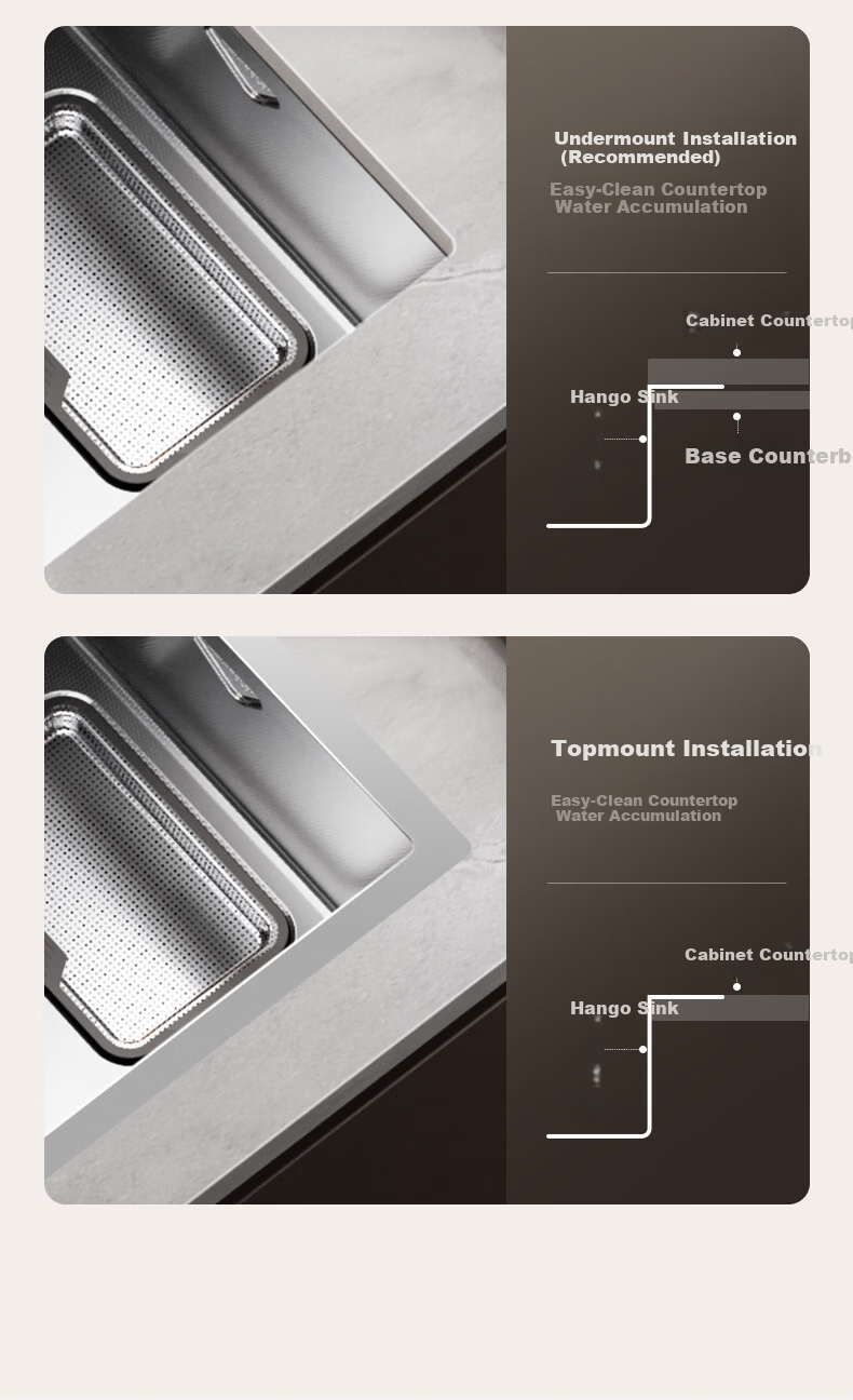 HIGOLD H1 Series Stainless Steel Slag Collection Roll-up Sink with Multifunctional Pull-out Faucet 60*43cm 19