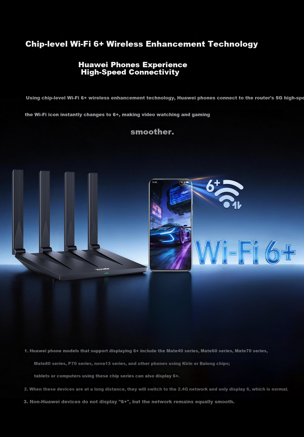 Tenda WiFi6+ Router [Taishan AX3000 Ultra] Gigabit Wall-Penetrating Signal Amplifier Enhanced Wireless Home AX12 Pro High-Performance Chip 5