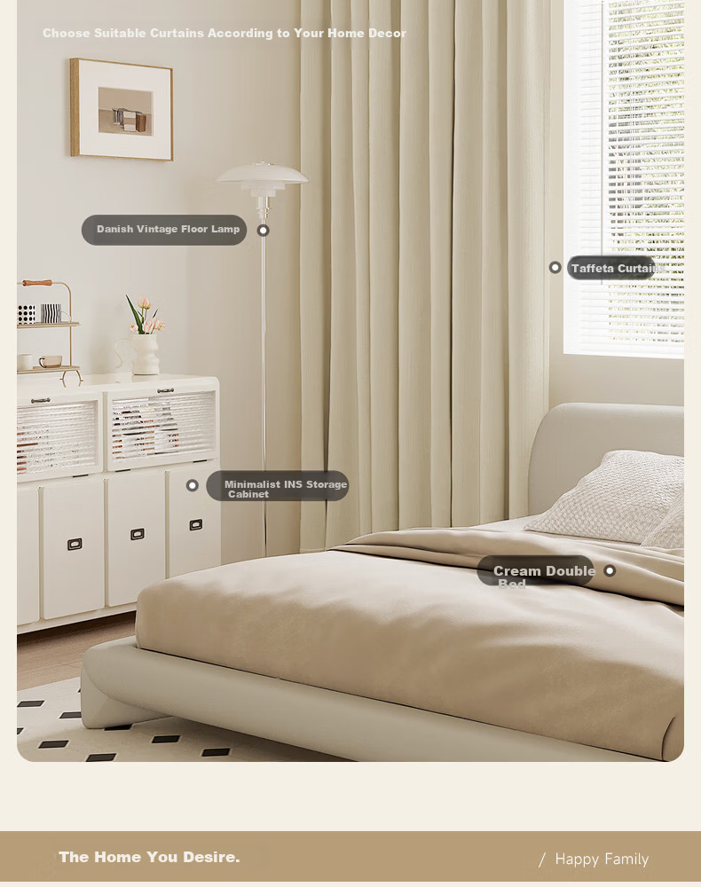 Mihua Curtain, Bedroom Living Room Hook-Style Finished Product, Non-Transparent Polyester Taffeta Full Sunshade Fabric, 2.5*2.4 16