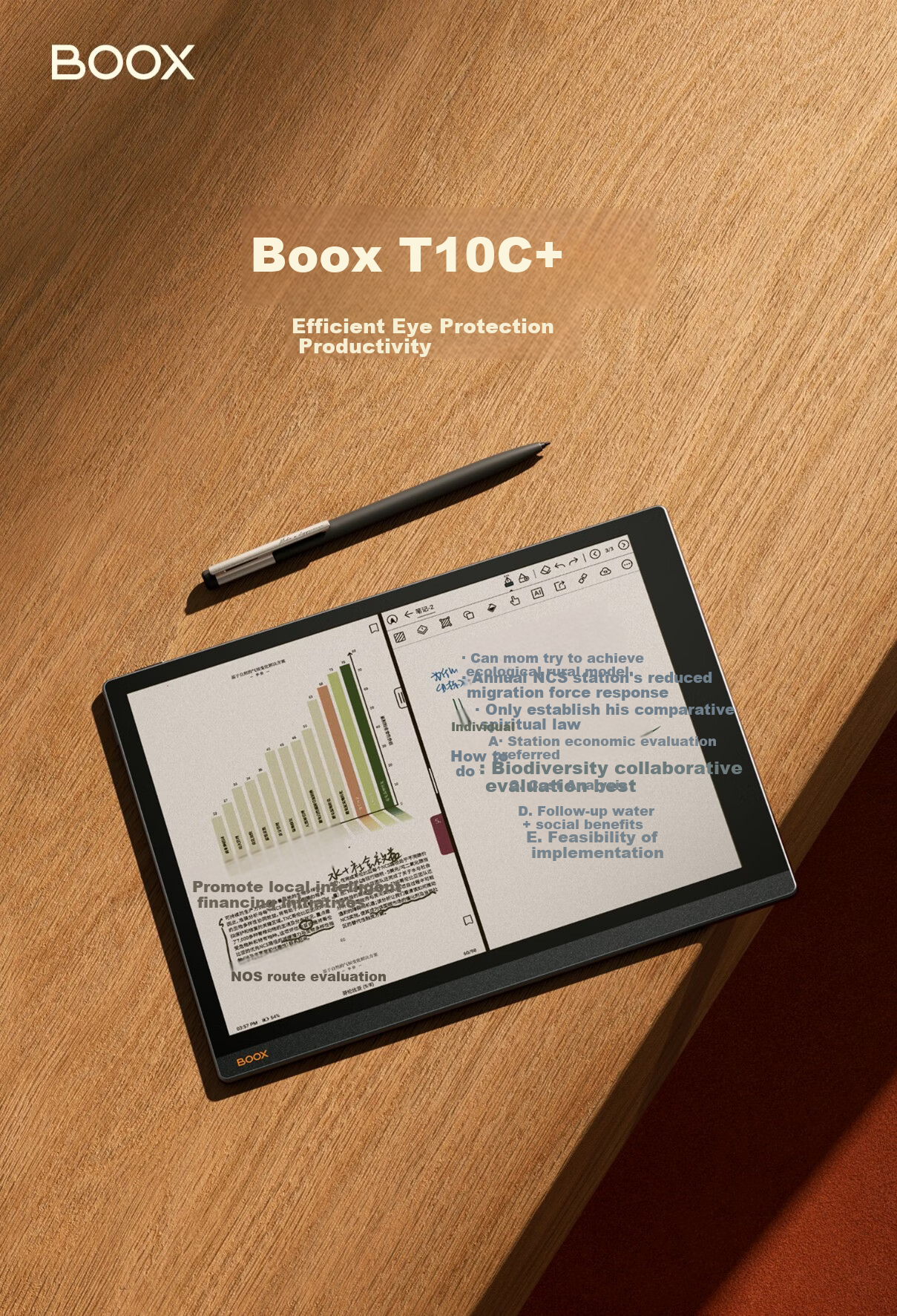 BOOX Wenshi T13C, 13.3-Inch Color E-Ink Screen E-Reader, E-Paper Device, AI Color Ink Fast Refreshing, Slim Tablet Computer, Smart Office Notebook 3