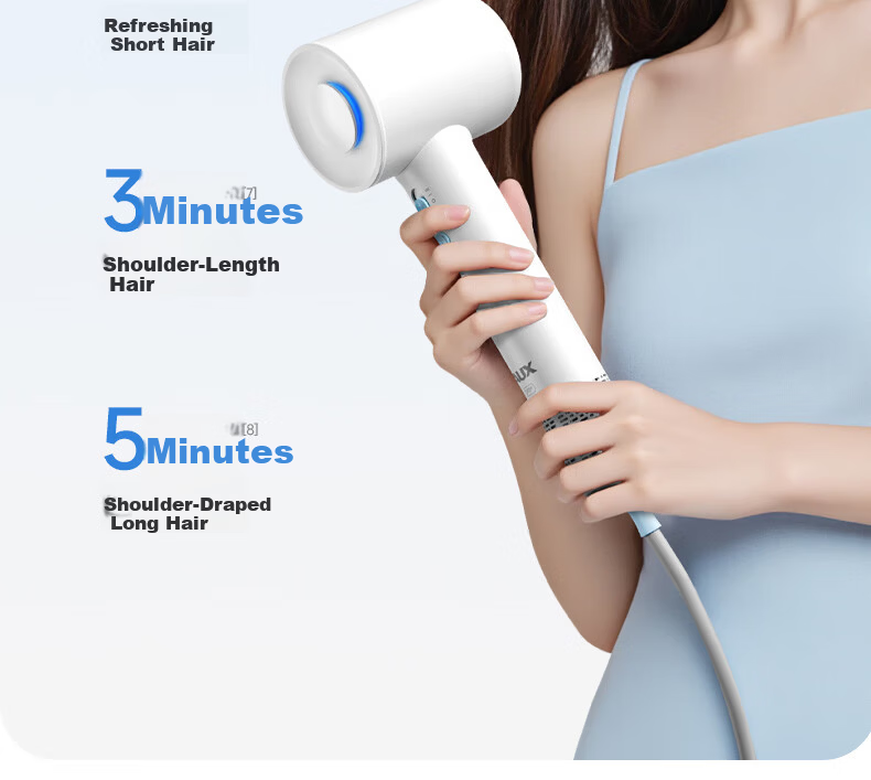 AUX High-Speed Hair Dryer Home Hair Care Negative Ion Quiet Electric Hair Dryer for Men and Women Damage-Free Powerful Fast Drying Hair Blower G01 9