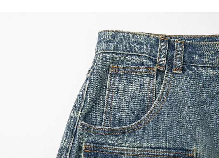 Demana [Cloud Oxygen Cotton Series] Summer Retro Washed Pocket A-Line Slim Denim Skirt for Women High-End Feel 13
