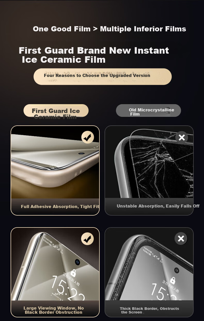 DIVI Ice Porcelain Film 3-Pack for Huawei Pura70pro Full Glue P70pro+/Ultra Tempered Glass Screen Protector HD Soft Anti-Fingerprint Full Coverage Dust-Free 5