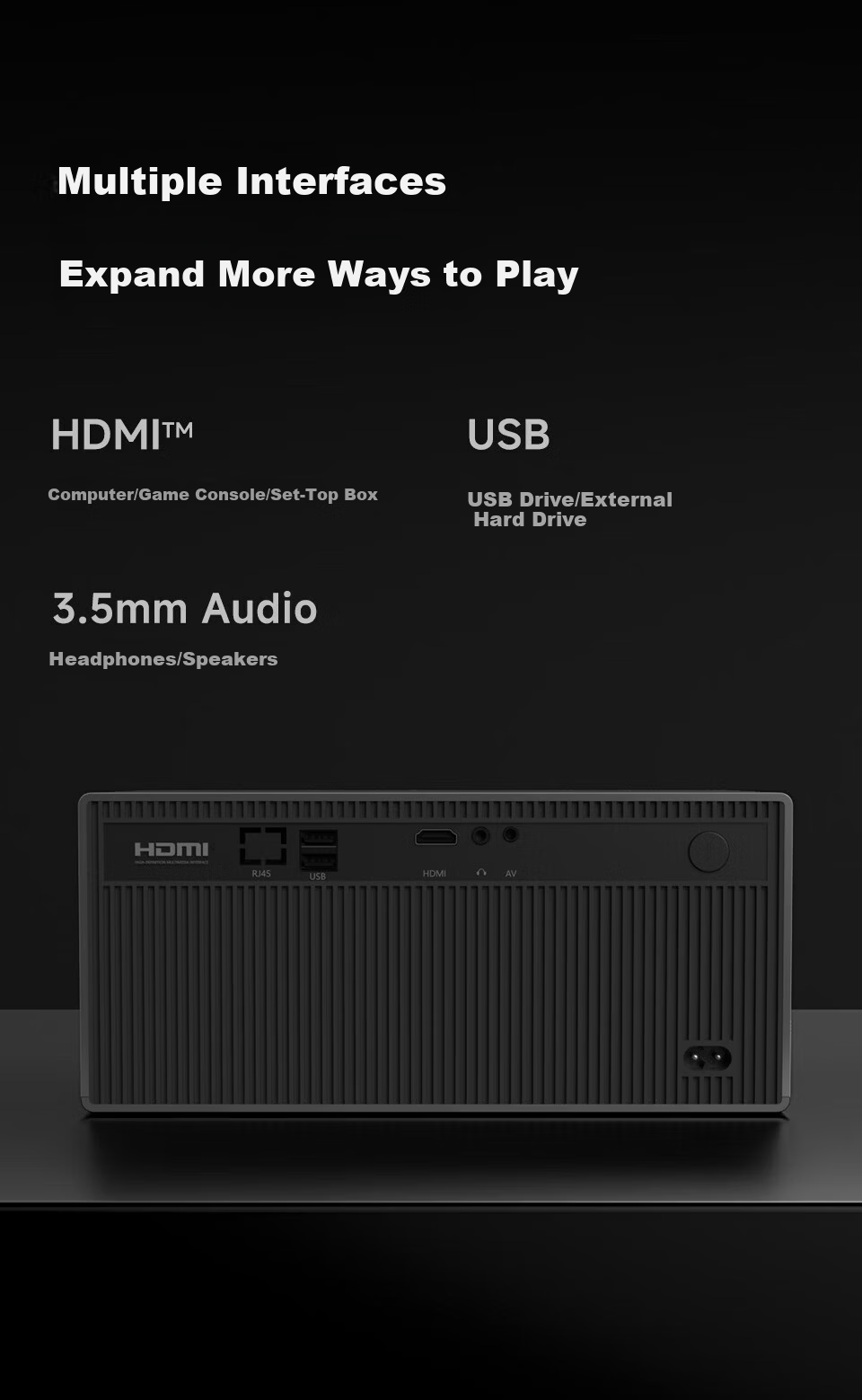 Rigal C3 Smart Home Theater Projector TOF Auto Focus Keystone Correction True 1080P Resolution for Mobile TV 14