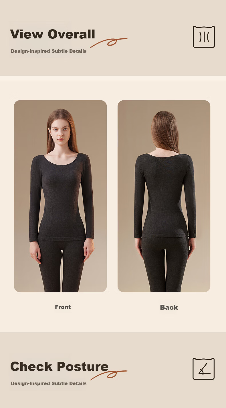 MiiOW Thermal Shaping Women's Thermal Set Micro-Compression Slimming Skin-Friendly Base Layer 2025 New Edition 12
