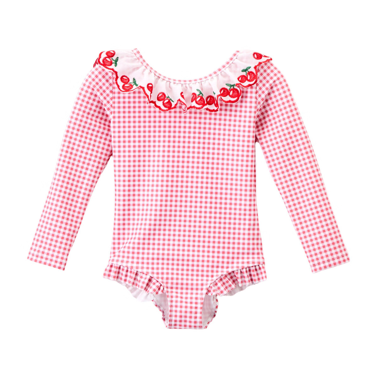 ASK JUNIOR Children's Short-Sleeve One-Piece Swimsuit with Swim Cap, Baby Summer Square-Leg Anti-Exposure Girls' Vacation Swimwear for Toddlers, Floral Patter 9