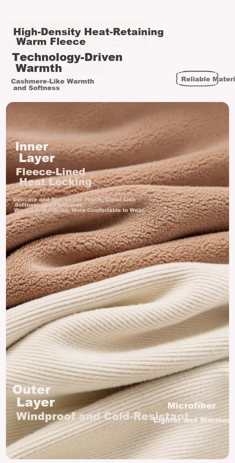 Caiyue Fleece-Lined Thickened Base Shirt Women's Lamb Wool Half Turtleneck Thermal Top Winter Cold-Resistant Mid-Neck Windproof Underwear 3