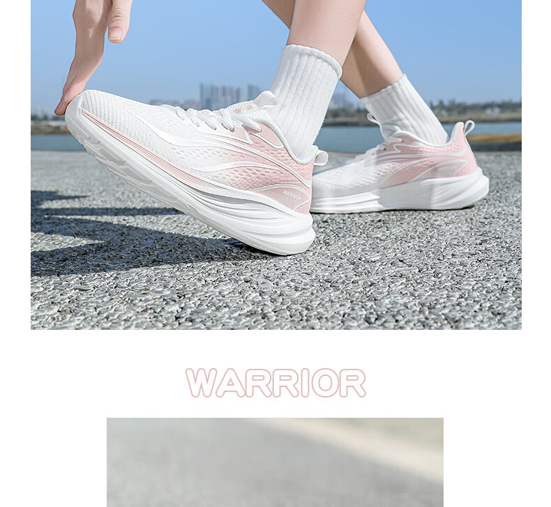 Warrior Women's Sports Shoes 2026 Summer New Breathable Soft Sole Casual Lightweight Running Shoes 1243 Pink Size 38 27