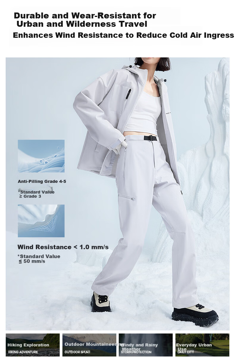 MOLY VIVI Women's Tailored Softshell Pants Spring Summer Outdoor Windproof Waterproof Hiking Mountaineering Ski Pants 1