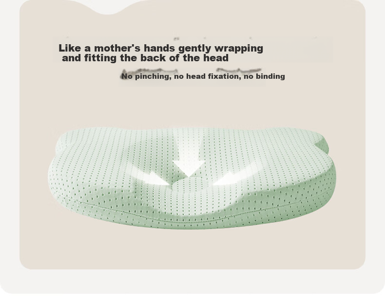 EVOCELER Baby Shaping Pillow Newborn Silicone Head Shaping Pillow 0-6-12 Months All-Season Baby Pillow 14