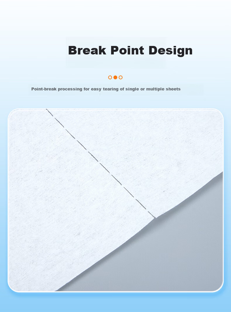 Buran Dust-Free Industrial Wiping Paper Oil Absorption Lab Wipes 25x38cm 500 Sheets/Roll Blue 8