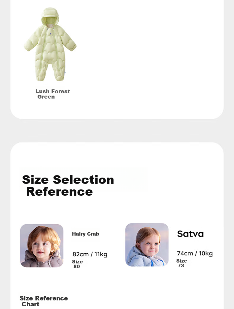 Babycare Kids Down Jacket Autumn Winter White Duck Down Warm Children's Lightweight Outerwear Baby Romper Mint Sky 80 23