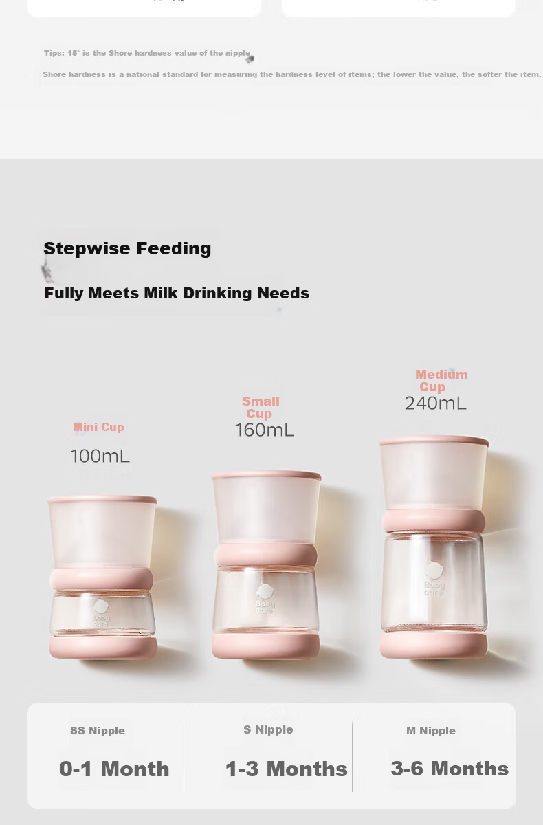 Babycare Anti-Colic Wide Neck Glass Baby Bottle 100ml for Newborns 0-6 Months 6
