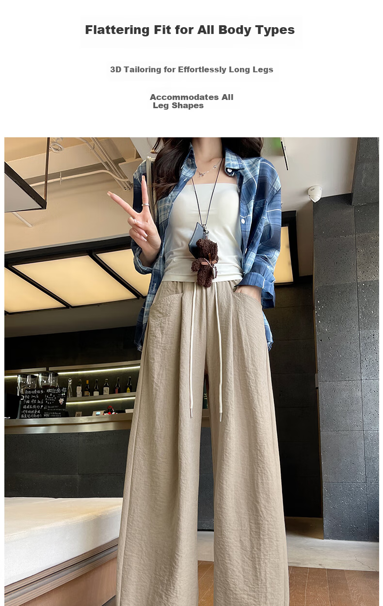 LangSha Lazy Wide-Leg Pants for Women, Spring/summer 2025, Milk Foam Yamamoto Pants, High-Waisted Draping Casual Loose Straight-Leg Trousers for Wome 10
