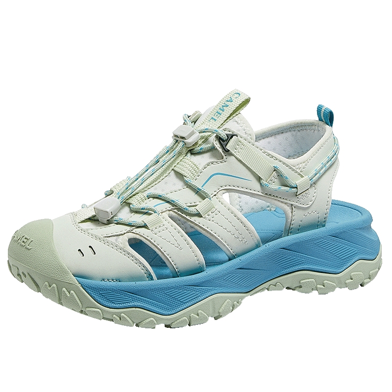 CAMEL Cute Outdoor Lightweight Women's Casual Beach Sports Breathable Sandals L26M162038 Gray Green Size 40