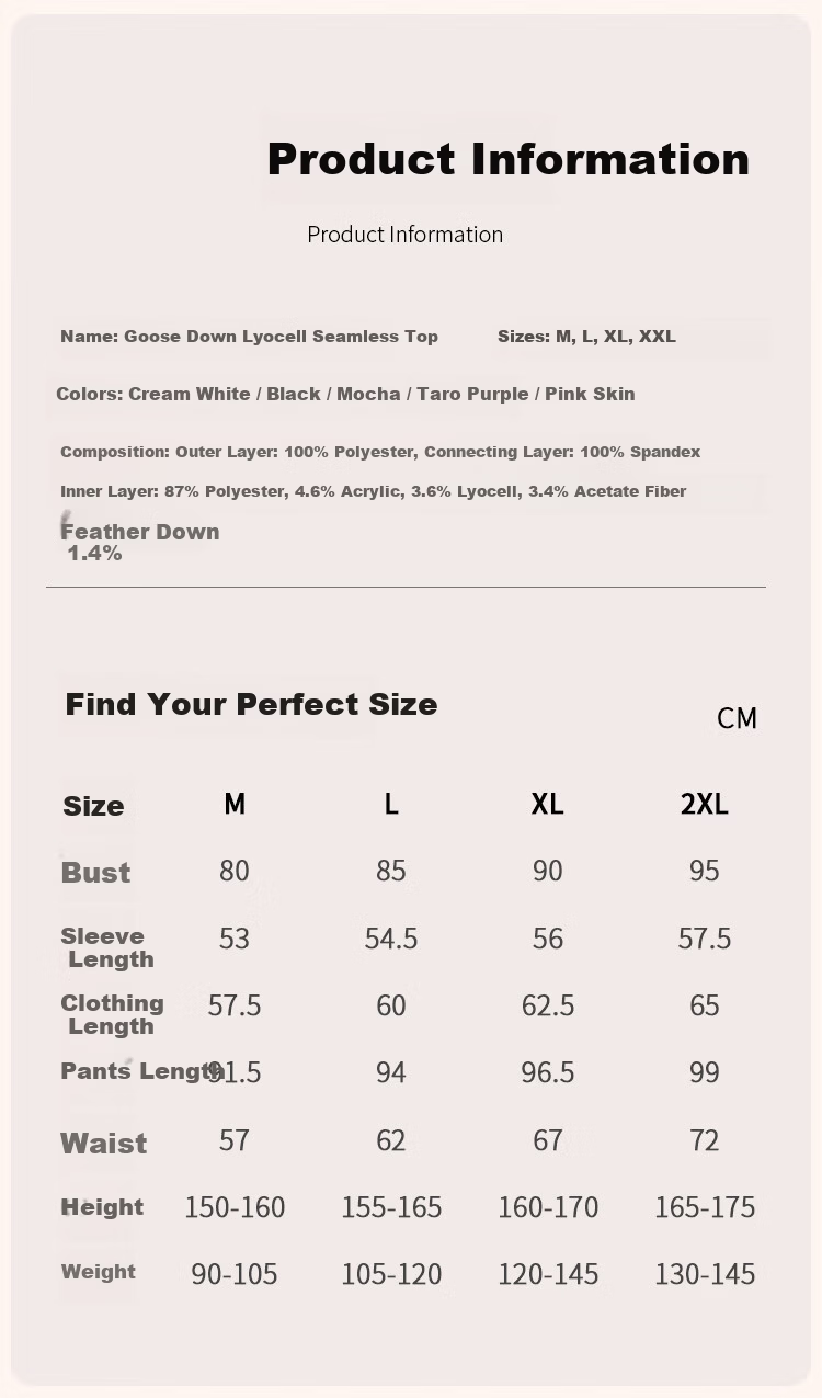 MiiOW [Goose Down Tencel] Women's Thermal Underwear 10A Antibacterial Seamless Heat-retaining Autumn Slim Fit Base Shirt Milk White M 2